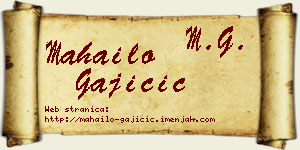 Mahailo Gajičić vizit kartica